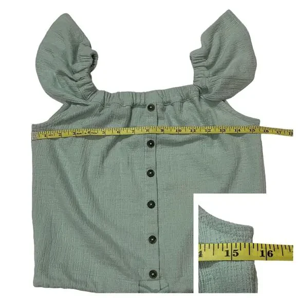 Madewell Texture & Thread Off-the-Shoulder Top - Faraway Sky - XS - Picture 5 of 12